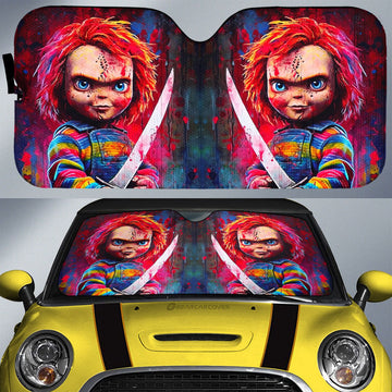 Chucky Car Sunshade Custom Horror Car Accessories - Gearcarcover - 1