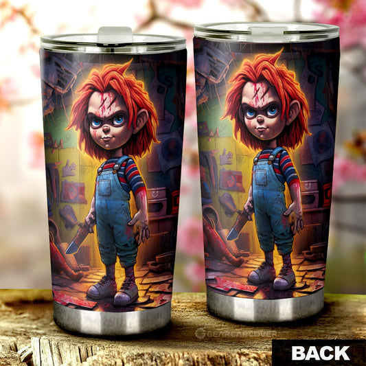 Chucky Tumbler Cup Custom Horror Car Accessories - Gearcarcover - 2