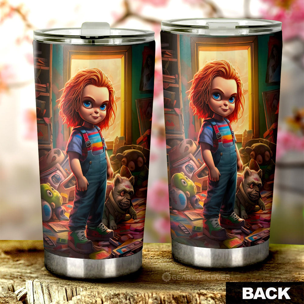 Chucky Tumbler Cup Custom Horror Car Accessories - Gearcarcover - 2