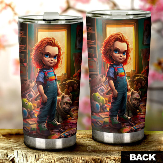 Chucky Tumbler Cup Custom Horror Car Accessories - Gearcarcover - 2