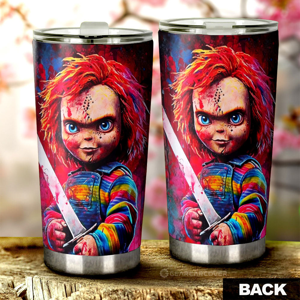 Chucky Tumbler Cup Custom Horror Car Accessories - Gearcarcover - 2