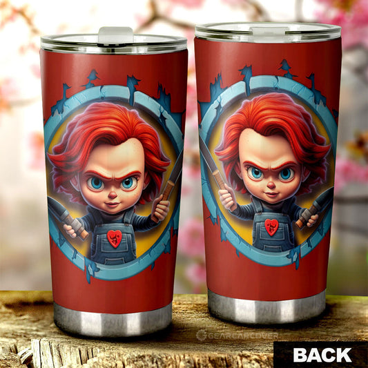 Chucky Tumbler Cup Custom Horror Car Accessories - Gearcarcover - 2