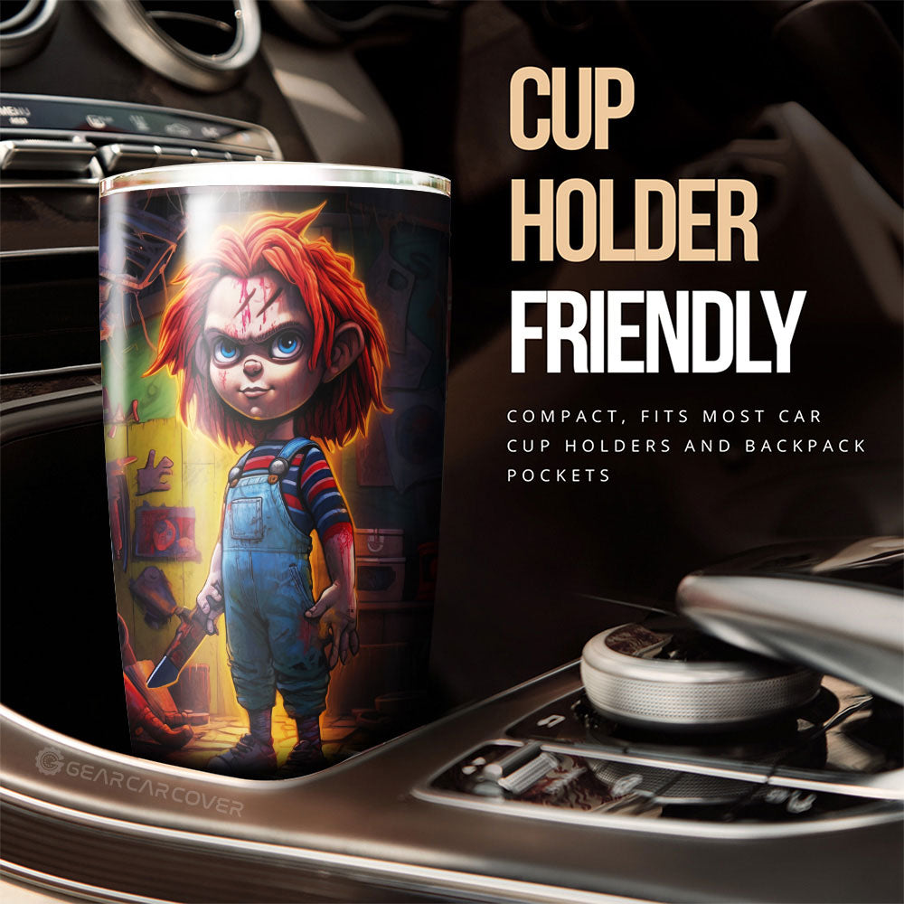 Chucky Tumbler Cup Custom Horror Car Accessories - Gearcarcover - 3