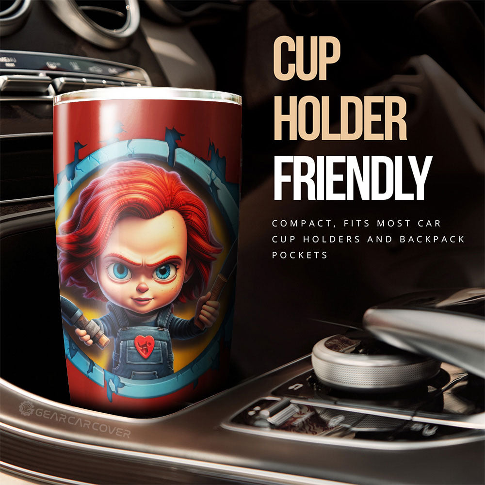Chucky Tumbler Cup Custom Horror Car Accessories - Gearcarcover - 3