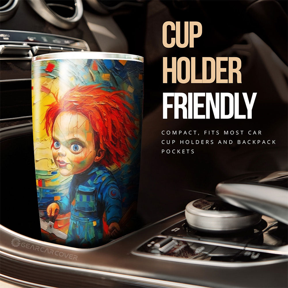 Chucky Tumbler Cup Custom Horror Car Accessories - Gearcarcover - 3