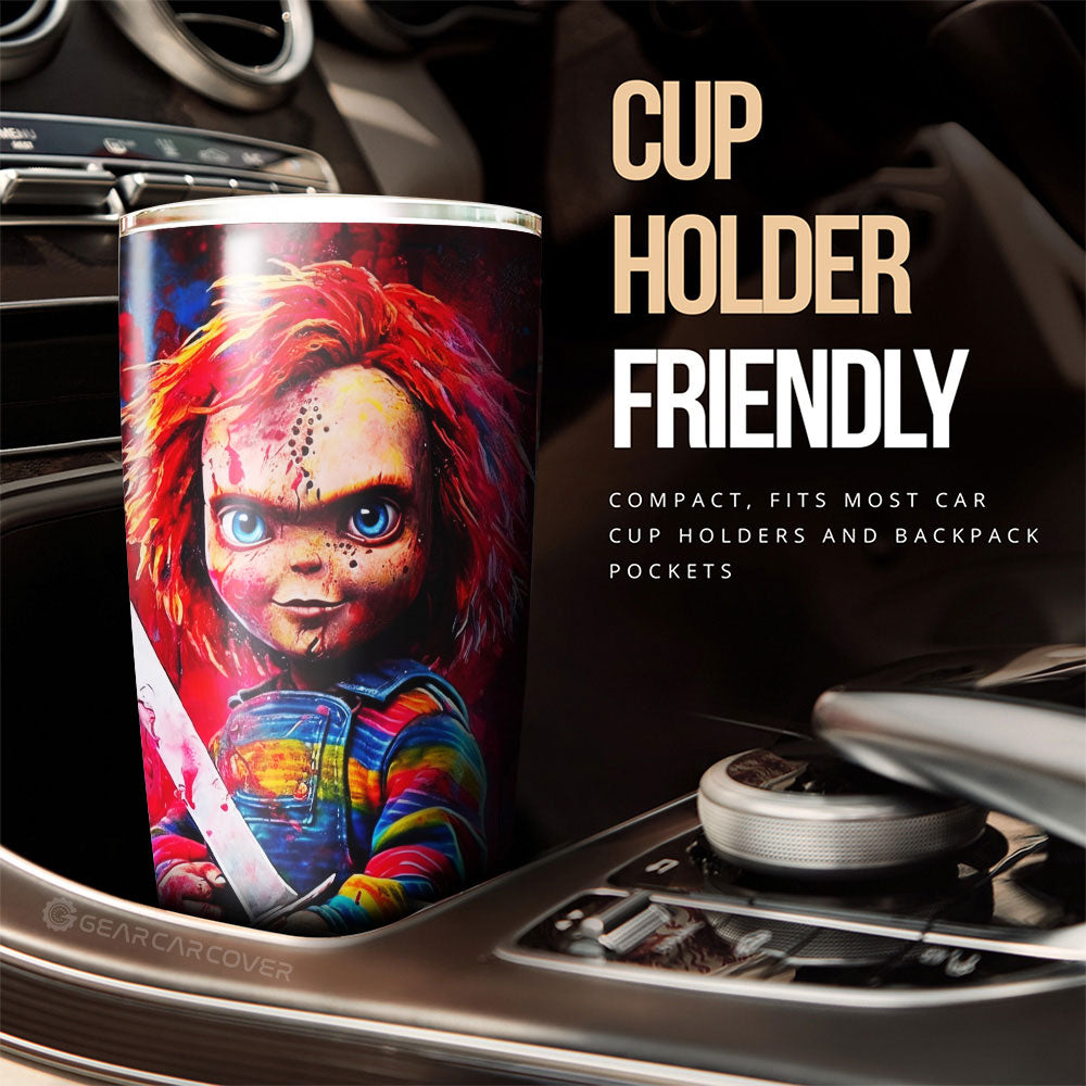 Chucky Tumbler Cup Custom Horror Car Accessories - Gearcarcover - 3