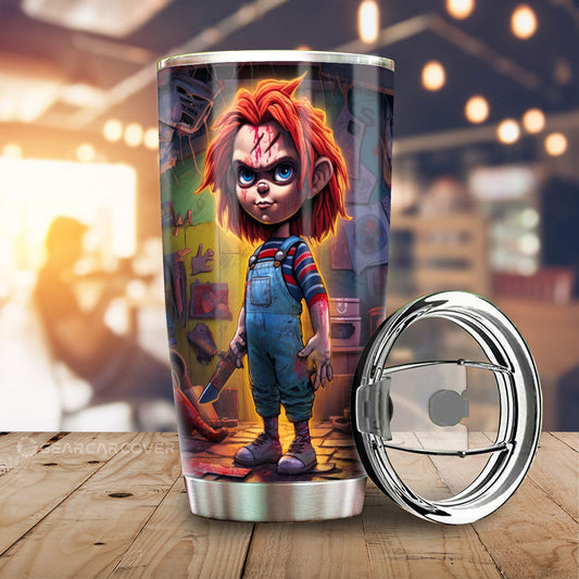 Chucky Tumbler Cup Custom Horror Car Accessories - Gearcarcover - 1