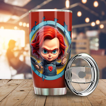 Chucky Tumbler Cup Custom Horror Car Accessories - Gearcarcover - 1
