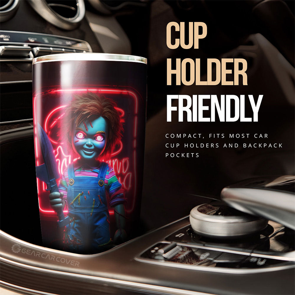 Chucky Tumbler Cup Custom Horror Car Accessories - Gearcarcover - 3