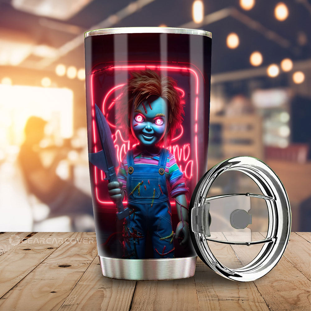 Chucky Tumbler Cup Custom Horror Car Accessories - Gearcarcover - 1