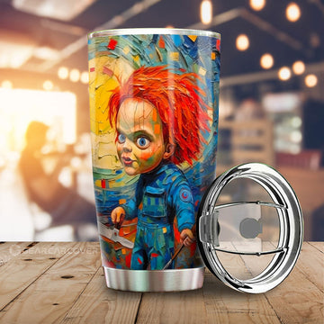 Chucky Tumbler Cup Custom Horror Car Accessories - Gearcarcover - 1
