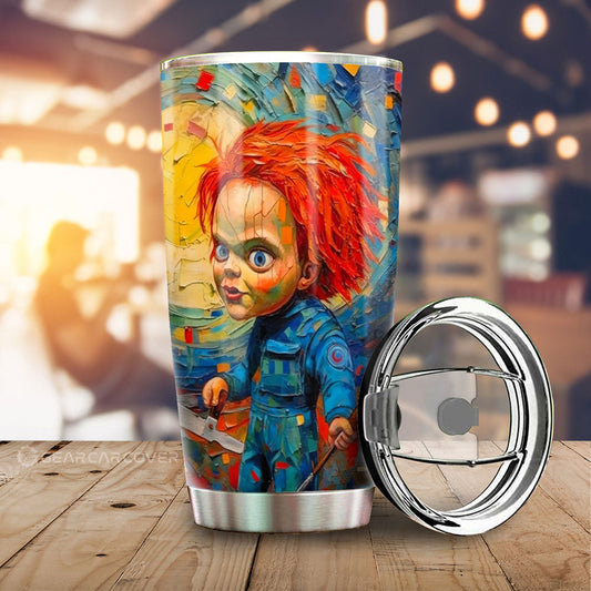 Chucky Tumbler Cup Custom Horror Car Accessories - Gearcarcover - 1