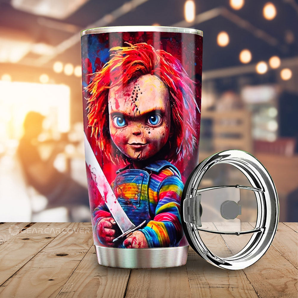 Chucky Tumbler Cup Custom Horror Car Accessories - Gearcarcover - 1