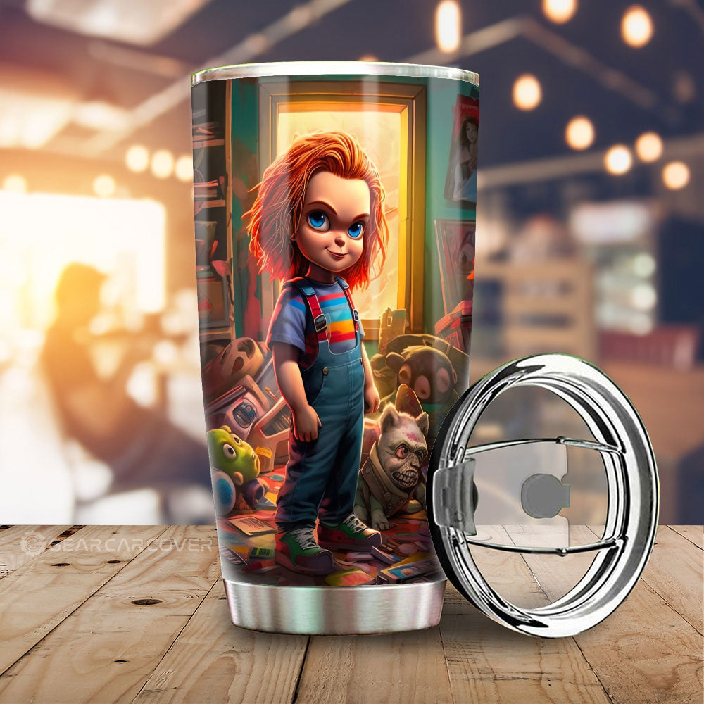 Chucky Tumbler Cup Custom Horror Car Accessories - Gearcarcover - 1
