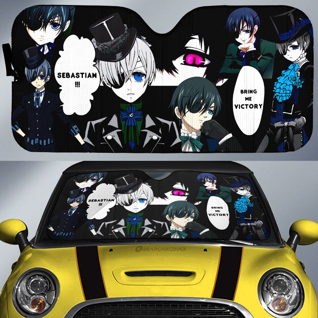 Ciel Phantomhive Car Sunshade Custom Black Butler Car Accessories - Gearcarcover - 1