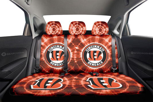 Cincinnati Bengals Car Back Seat Covers Custom Tie Dye Car Accessories - Gearcarcover - 2