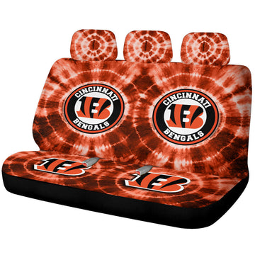 Cincinnati Bengals Car Back Seat Covers Custom Tie Dye Car Accessories - Gearcarcover - 1