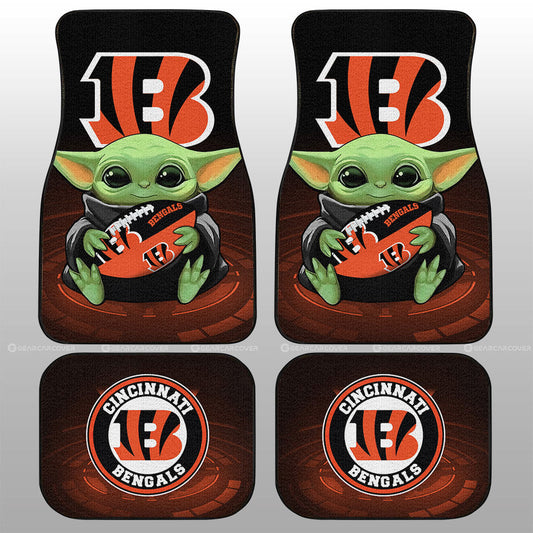 Cincinnati Bengals Car Floor Mats Baby Yoda Car Accessories For Fan - Gearcarcover - 1