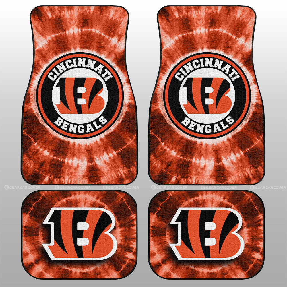 Cincinnati Bengals Car Floor Mats Custom Tie Dye Car Accessories - Gearcarcover - 1