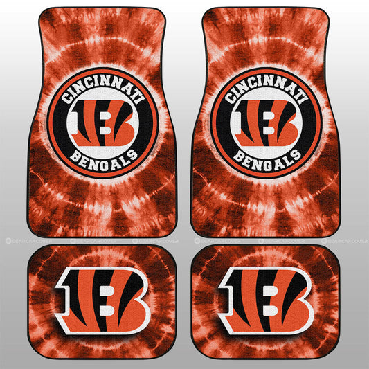 Cincinnati Bengals Car Floor Mats Custom Tie Dye Car Accessories - Gearcarcover - 1