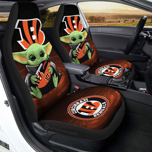 Cincinnati Bengals Car Seat Covers Baby Yoda Car Accessories For Fan - Gearcarcover - 2