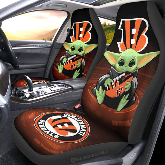 Cincinnati Bengals Car Seat Covers Baby Yoda Car Accessories For Fan - Gearcarcover - 1