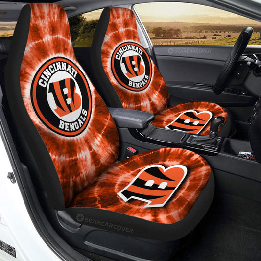 Cincinnati Bengals Car Seat Covers Custom Tie Dye Car Accessories - Gearcarcover - 2