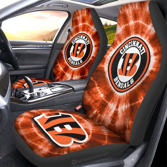 Cincinnati Bengals Car Seat Covers Custom Tie Dye Car Accessories - Gearcarcover - 1