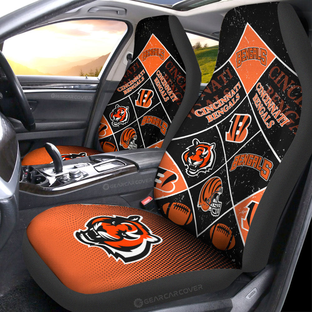 Cincinnati Bengals Car Seat Covers Sporty Team Collection - Gearcarcover - 1