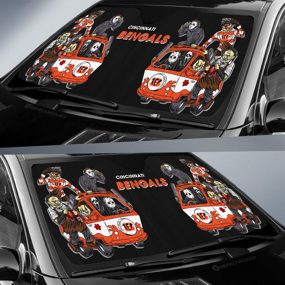 Cincinnati Bengals Car Sunshade Custom Car Accessories - Gearcarcover - 2