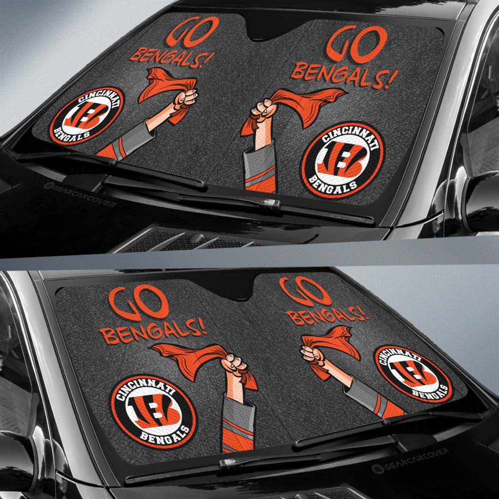 Cincinnati Bengals Car Sunshade Custom Car Accessories - Gearcarcover - 2