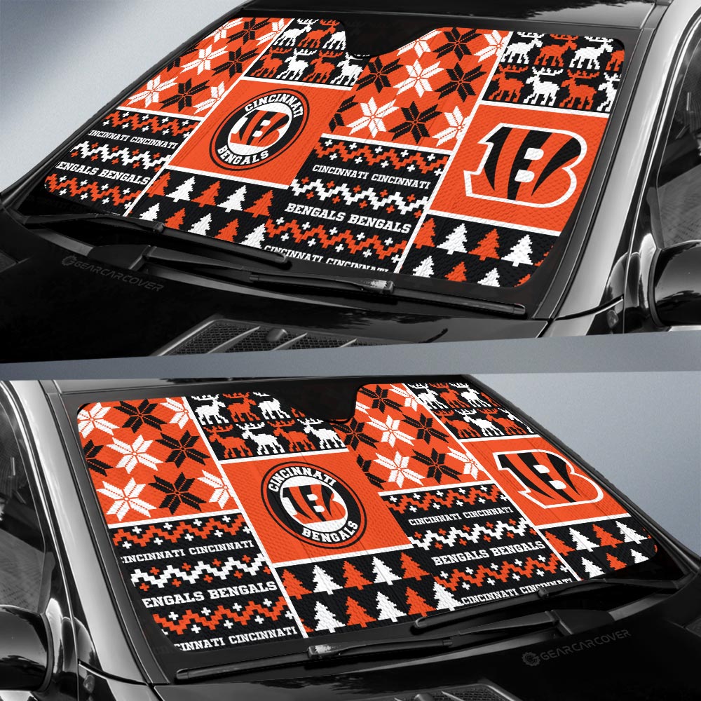 Cincinnati Bengals Car Sunshade Custom Ugly Style Car Accessories - Gearcarcover - 2