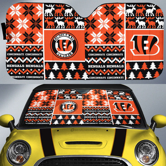 Cincinnati Bengals Car Sunshade Custom Ugly Style Car Accessories - Gearcarcover - 1