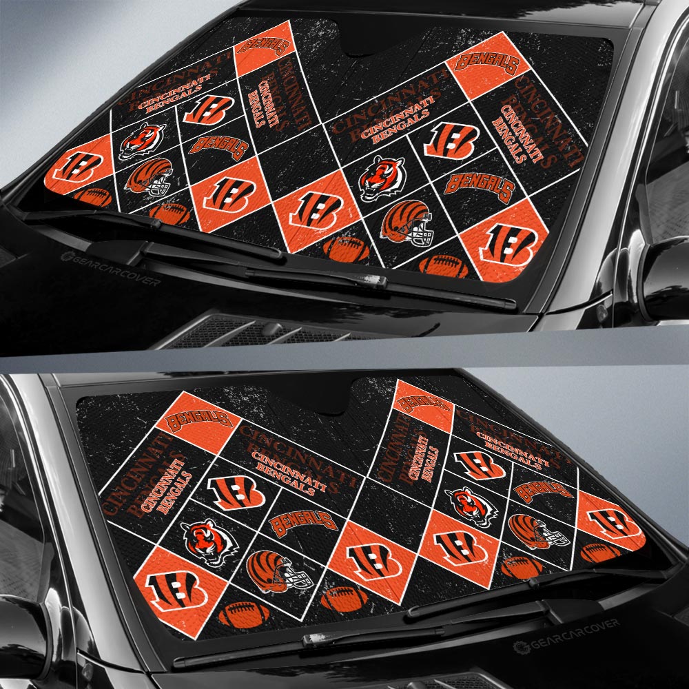 Cincinnati Bengals Car Sunshade Sporty Team Collection - Gearcarcover - 2