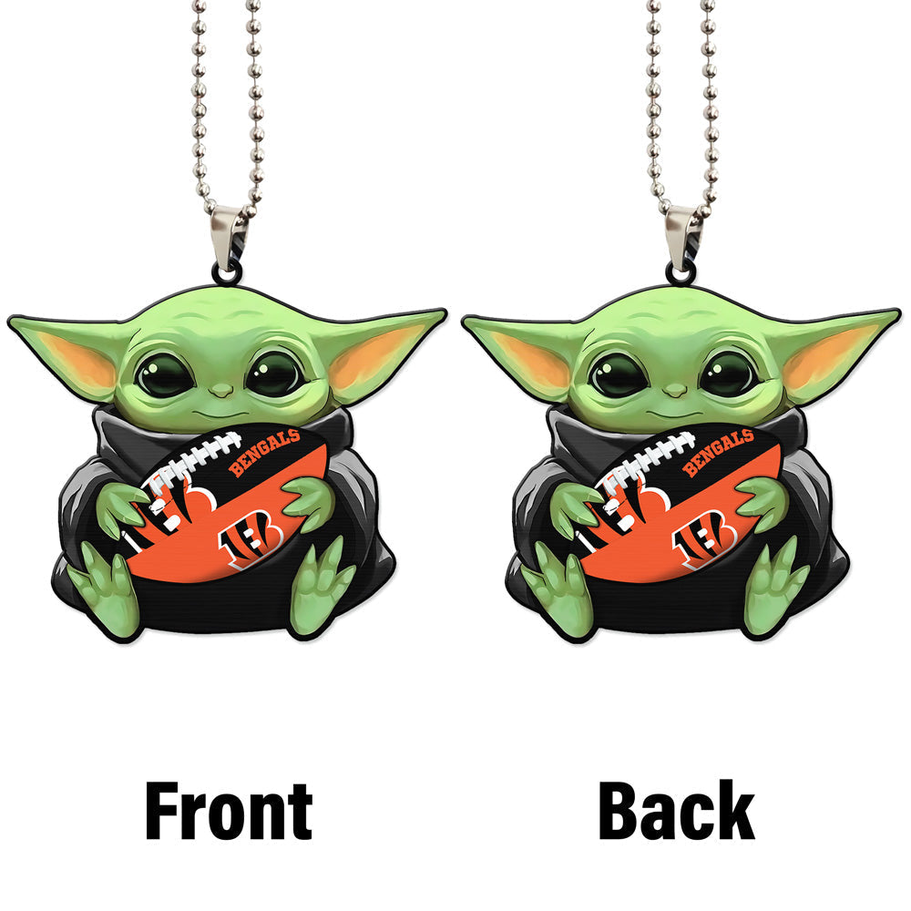 Cincinnati Bengals Ornament Baby Yoda Car Accessories - Gearcarcover - 4