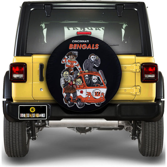 Cincinnati Bengals Spare Tire Covers Horror Characters Car Accessories - Gearcarcover - 1