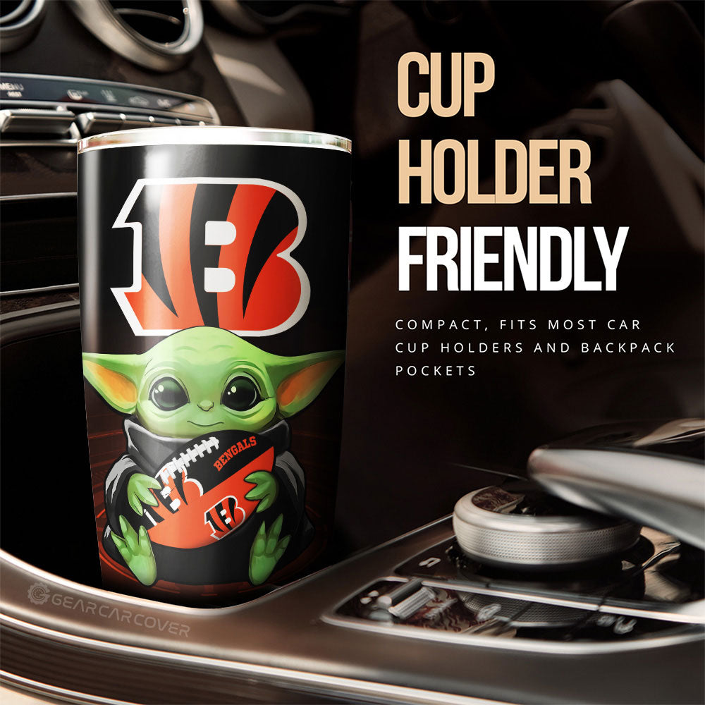 Cincinnati Bengals Tumbler Cup Custom Car Accessories For Fan - Gearcarcover - 3