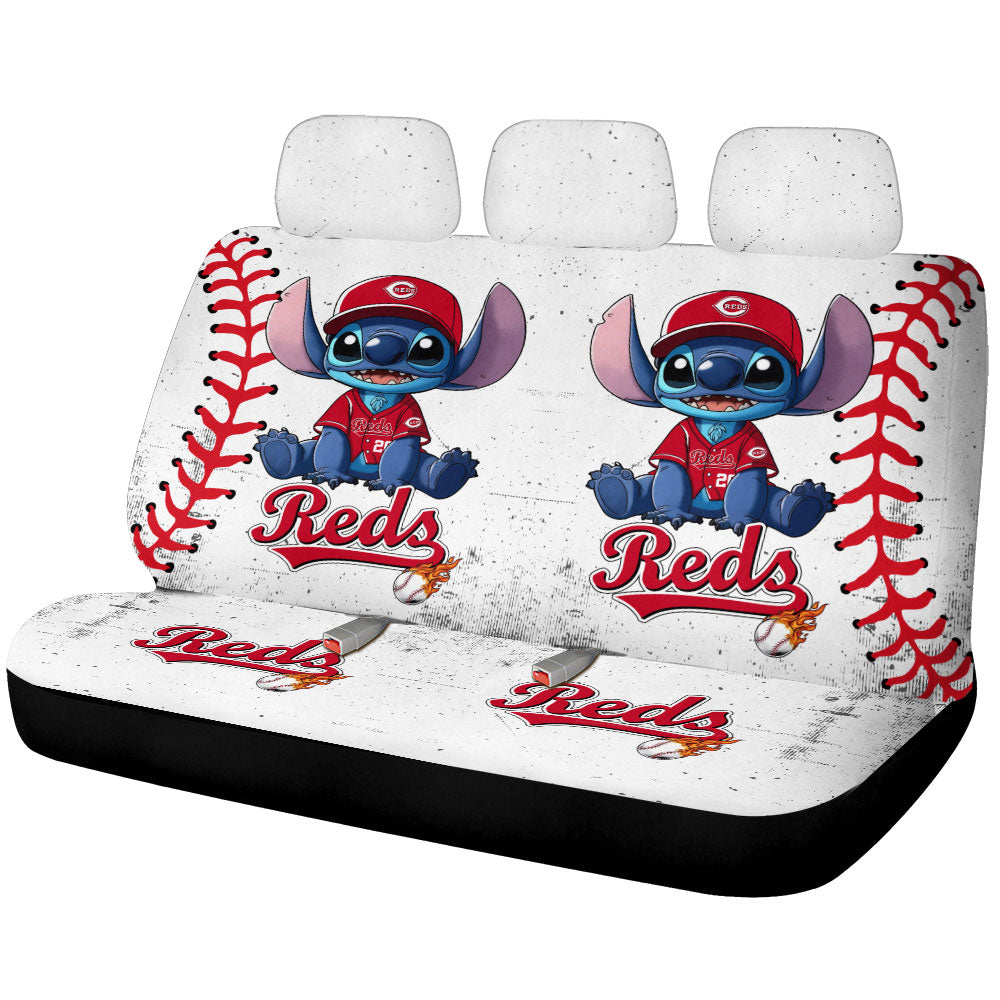 Cincinnati Reds Car Back Seat Covers Stitch Theme Collection - Gearcarcover - 1
