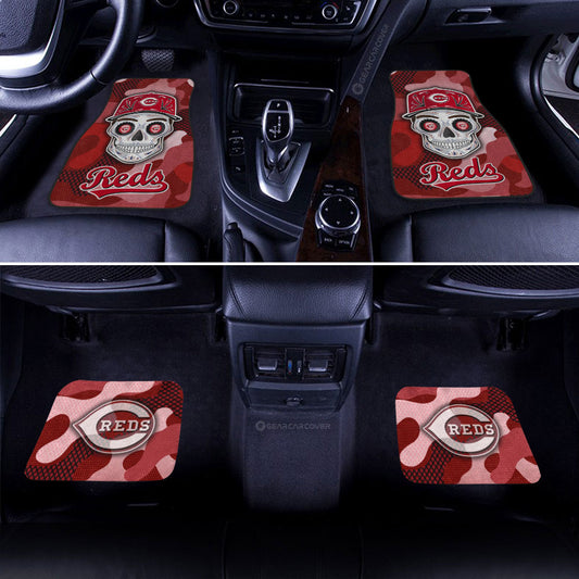 Cincinnati Reds Car Floor Mats Skull Theme Collection - Gearcarcover - 2