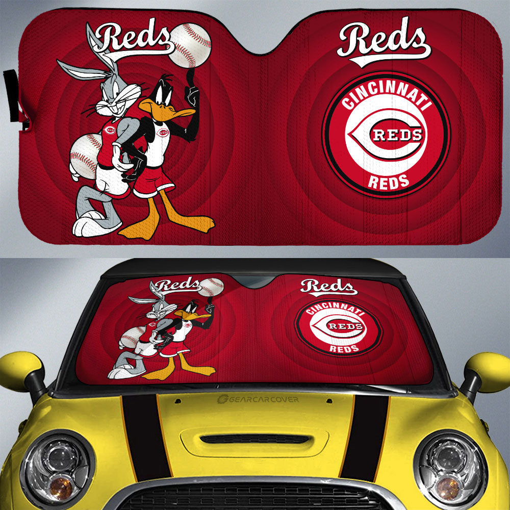 Cincinnati Reds Car Sunshade Custom Car Accessories - Gearcarcover - 1