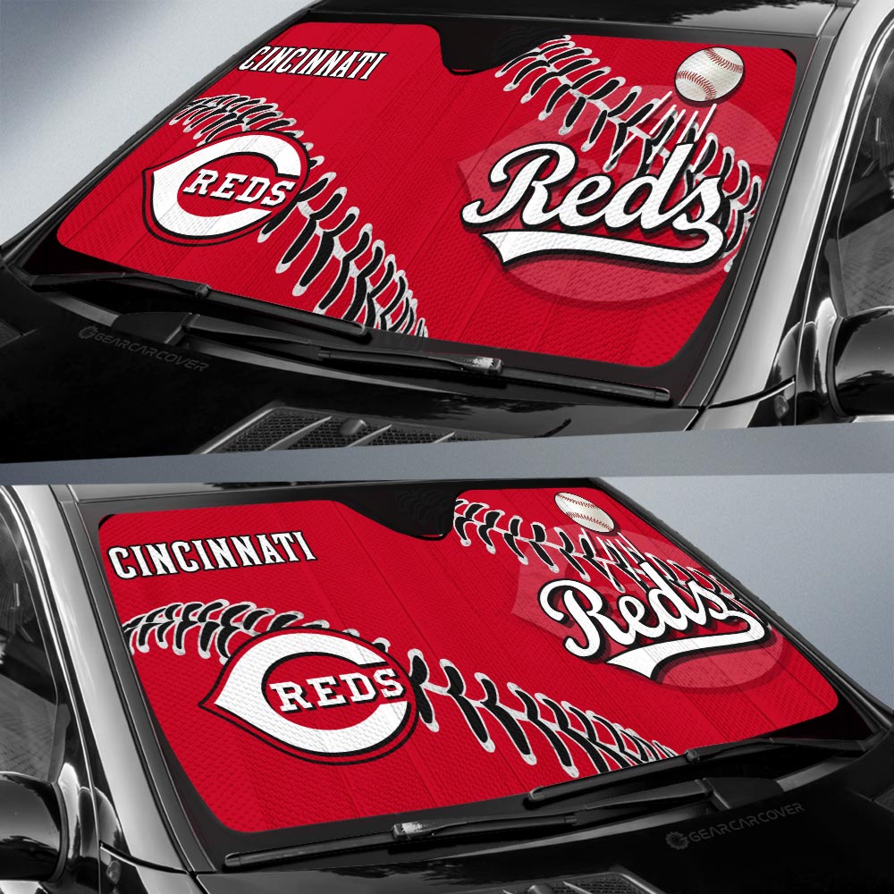 Cincinnati Reds Car Sunshade Custom Car Accessories - Gearcarcover - 2