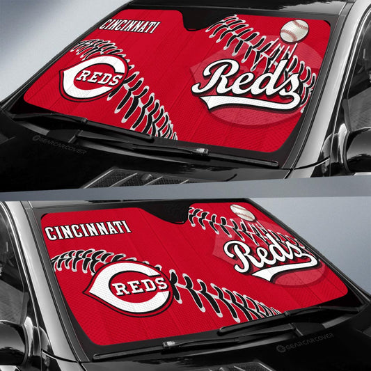 Cincinnati Reds Car Sunshade Custom Car Accessories - Gearcarcover - 2