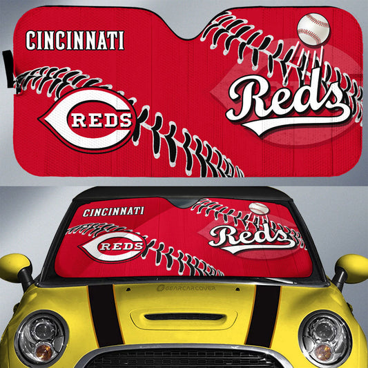 Cincinnati Reds Car Sunshade Custom Car Accessories - Gearcarcover - 1