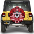 Cincinnati Reds Spare Tire Covers Camera Hole Skull Theme Collection - Gearcarcover - 1