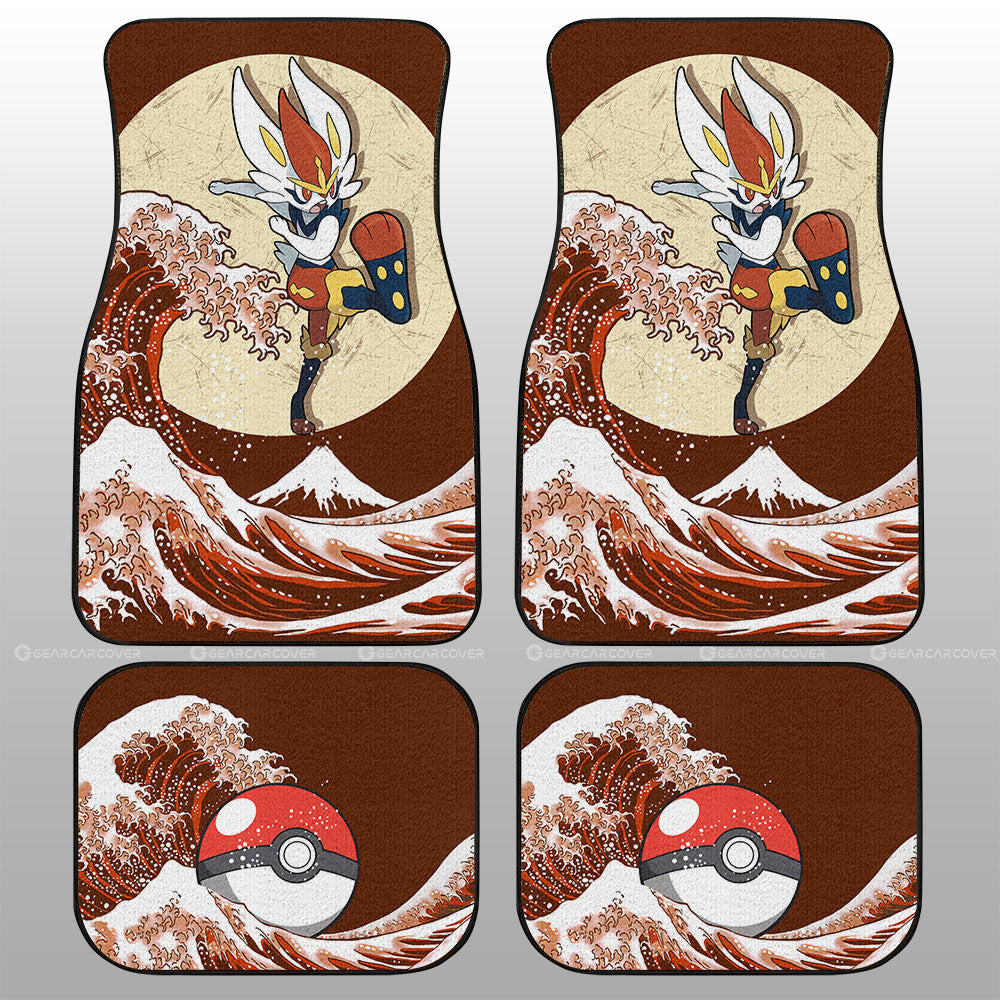 Cinderace Car Floor Mats Custom Pokemon Car Accessories - Gearcarcover - 1