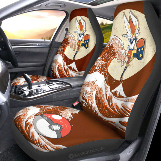 Cinderace Car Seat Covers Custom Pokemon Car Accessories - Gearcarcover - 1