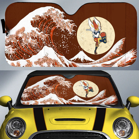 Cinderace Car Sunshade Custom Pokemon Car Accessories - Gearcarcover - 1