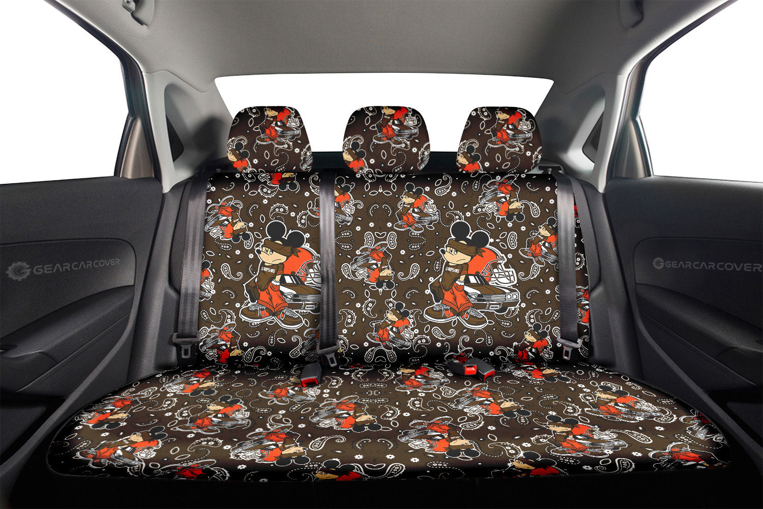 Cleveland Browns Car Back Seat Covers Cartoon Theme Collection - Gearcarcover - 2