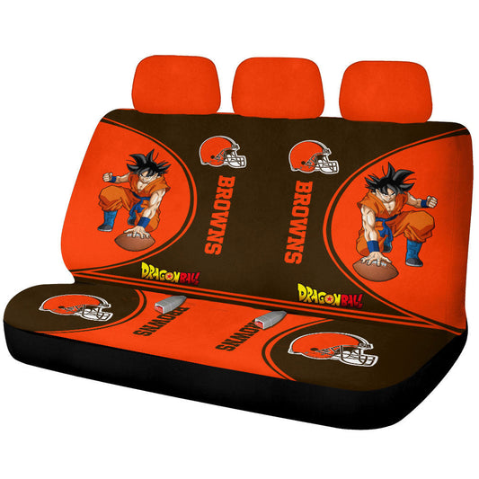 Cleveland Browns Car Back Seat Covers Custom Car Accessories For Fans - Gearcarcover - 1