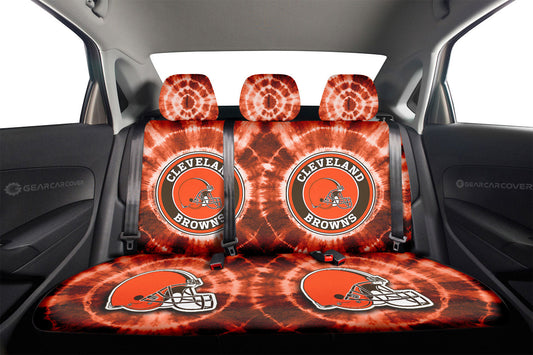 Cleveland Browns Car Back Seat Covers Custom Tie Dye Car Accessories - Gearcarcover - 2